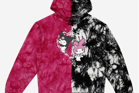 My Melody & Kuromi x Dumbgood Tie Dye Split Hoodie