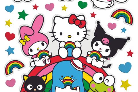 Hello Kitty And Friends x Pipsticks Rainbow Pals Super Big Puffy Stickers