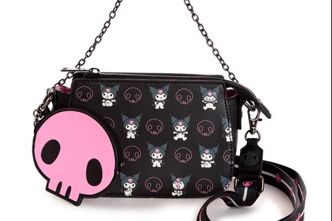 Kuromi x Loungefly Skully Convertible Crossbody Bag With Coin Purse