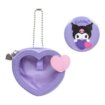 Kuromi Mini Pouch and Pin Set (Big Heart Series)