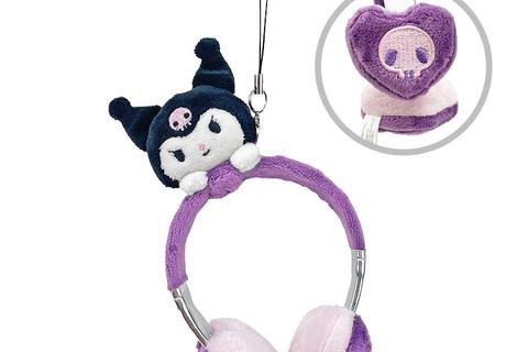 Kuromi Plush Headphones Bag Charm