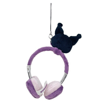 Kuromi Plush Headphones Bag Charm