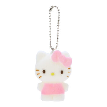 Hello Kitty Flocked Keychain Mascot