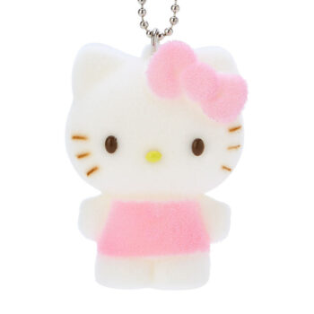 Hello Kitty Flocked Keychain Mascot