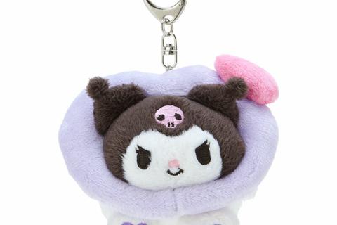 Kuromi Plush Mascot Keychain (Big Heart Series)