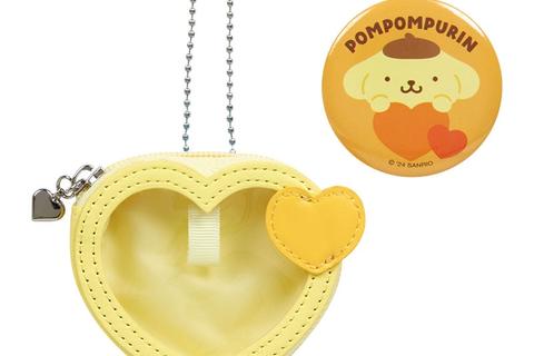 Pompompurin Mini Pouch and Pin Set (Big Heart Series)