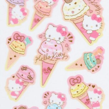 Hello Kitty Sticker Sheet (Ice Cream Party Series)