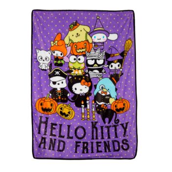 Hello Kitty and Friends Halloween Portrait Throw Blanket