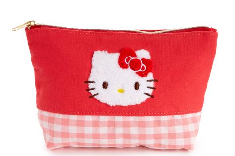 Hello Kitty Chenille Gingham Zipper Pouch