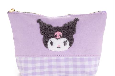 Kuromi Chenille Gingham Zipper Pouch