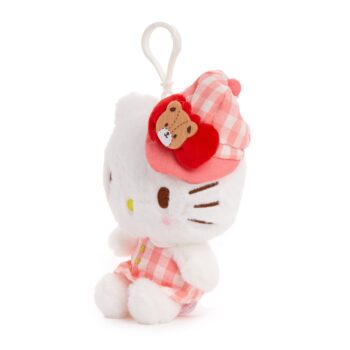 Hello Kitty Plush Mascot Clip (Gingham Cap Series)