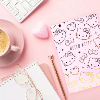 Hello Kitty Gold Foil Hardcover Journal