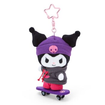 Kuromi Plush Mascot Keychain (Sk8r Squad Series)