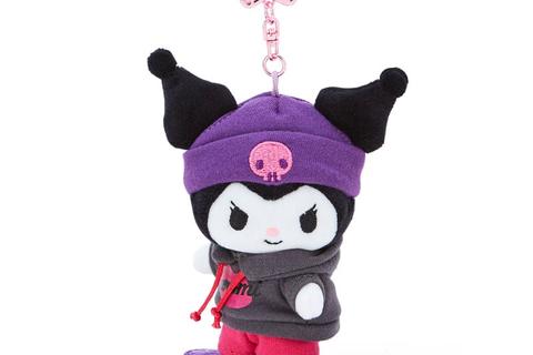 Kuromi Plush Mascot Keychain (Sk8r Squad Series)