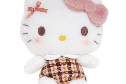 Hello Kitty 7" Plush (Mocha Check Series)