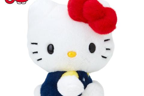 Hello Kitty 50th Anniv. Plush Mascot (Dark Blue Overalls)