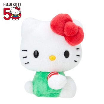 Hello Kitty 50th Anniv. Plush Mascot (Green Overalls)