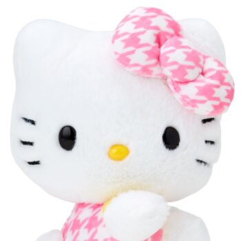 Hello Kitty 50th Anniv. Plush Mascot (Pink Houndstooth)