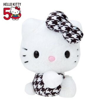 Hello Kitty 50th Anniv. Plush Mascot (Black Houndstooth)