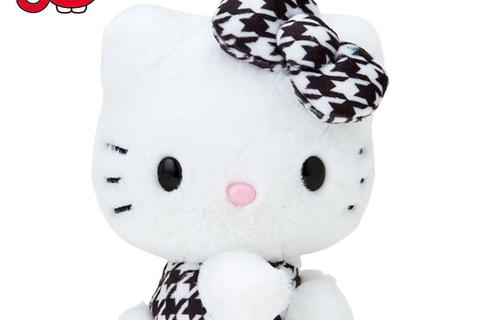 Hello Kitty 50th Anniv. Plush Mascot (Black Houndstooth)