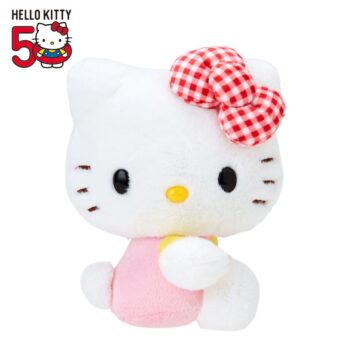 Hello Kitty 50th Anniv. Plush Mascot (Red Gingham Bow)