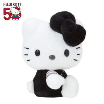 Hello Kitty 50th Anniv. Plush Mascot (Black Monochrome)