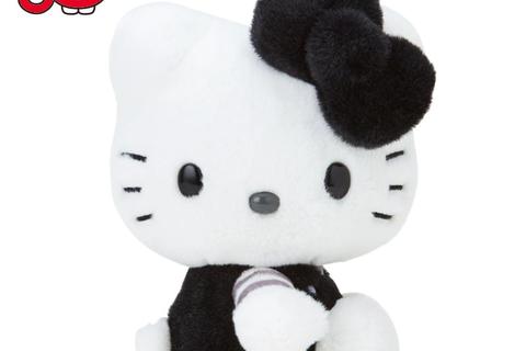 Hello Kitty 50th Anniv. Plush Mascot (Black Monochrome)