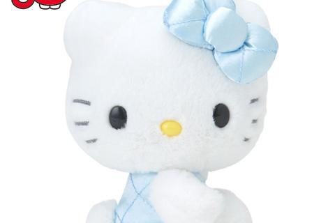 Hello Kitty 50th Anniv. Plush Mascot (Quilted Blue)