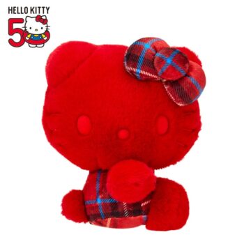 Hello Kitty 50th Anniv. Plush Mascot (Red Tartan)