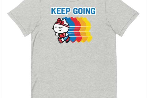 Hello Kitty Keep Going T-Shirt (Athletic Heather)