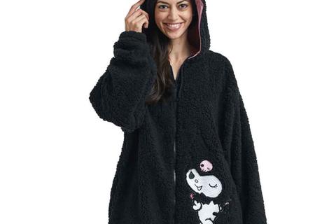 Kuromi Cozy Sherpa Zip Lounge Hoodie