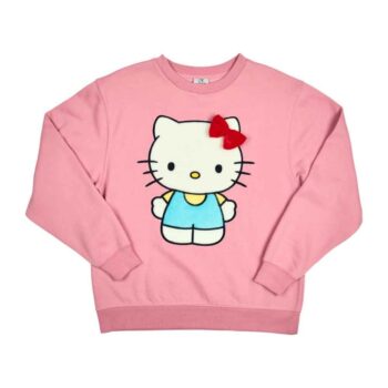 Hello Kitty 3D Bow Oversized Pink Sweatshirt