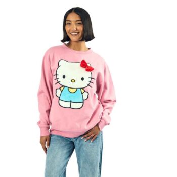 Hello Kitty 3D Bow Oversized Pink Sweatshirt