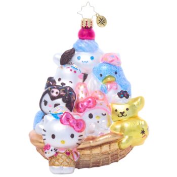 Hello Kitty and Friends x Christopher Radko Handmade Glass Ornament (Ice Cream Parlor)