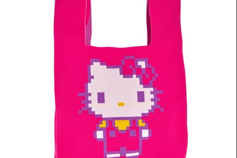 Hello Kitty Pink Knit Shopper Bag (Retro Pixel Series)