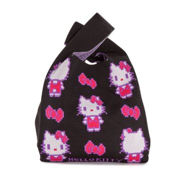 Hello Kitty Black Knit Shopper Bag (Retro Pixel Series)