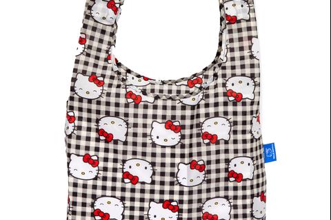 Hello Kitty x Baggu 50th Anniversary Standard Baggu (Black Gingham)