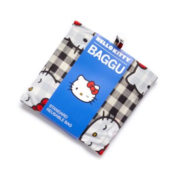 Hello Kitty x Baggu 50th Anniversary Standard Baggu (Black Gingham)