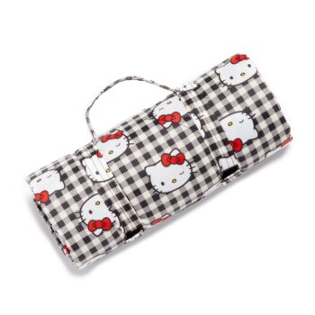 Hello Kitty x Baggu 50th Anniversary Puffy Picnic Blanket (Black Gingham)