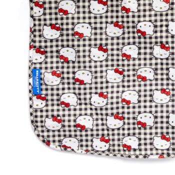 Hello Kitty x Baggu 50th Anniversary Puffy Picnic Blanket (Black Gingham)