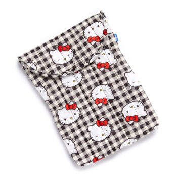 Hello Kitty x Baggu 50th Anniversary Puffy Laptop Sleeve (Black Gingham)