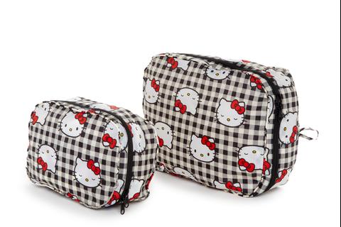 Hello Kitty x Baggu 50th Anniversary Packing Cube Set (Black Gingham)