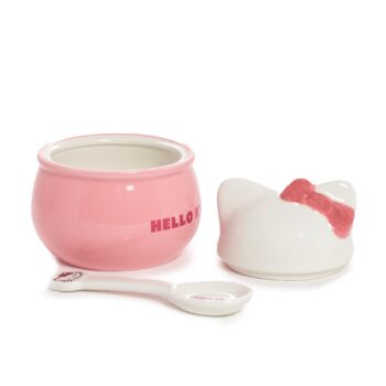 Hello Kitty Ceramic Sculpted Bowl and Spoon Set