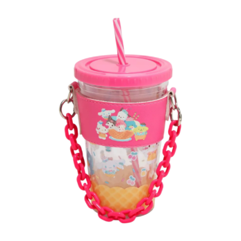 Hello Kitty and Friends Acrylic Travel Tumbler With Chain Holder