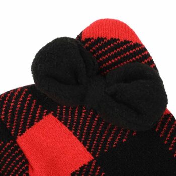 Hello Kitty Knit Red Plaid Beanie