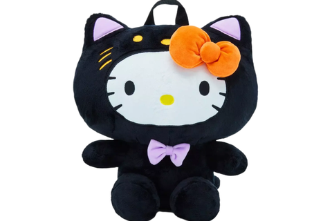 Hello Kitty Halloween Black Cat Plush Backpack