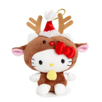 Hello Kitty Plush Reindeer Ornament