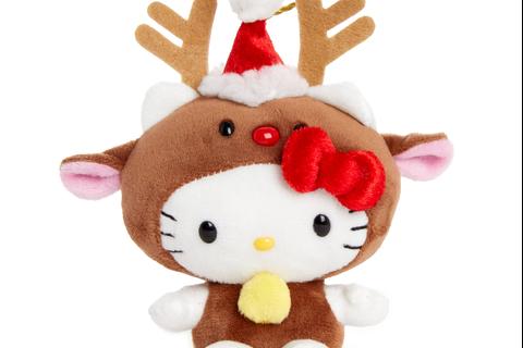 Hello Kitty Plush Reindeer Ornament