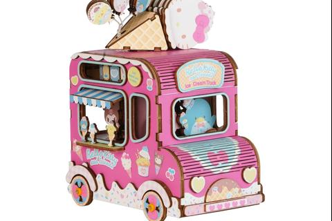 Hello Kitty and Friends Ice Cream Truck 3D Wooden Music Box Puzzle