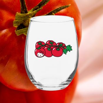 Hello Kitty Tomato Glass Tumbler